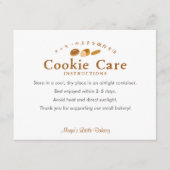 Whimsical Bread Bakery Cookie Care Instructions サンキューカード (正面)