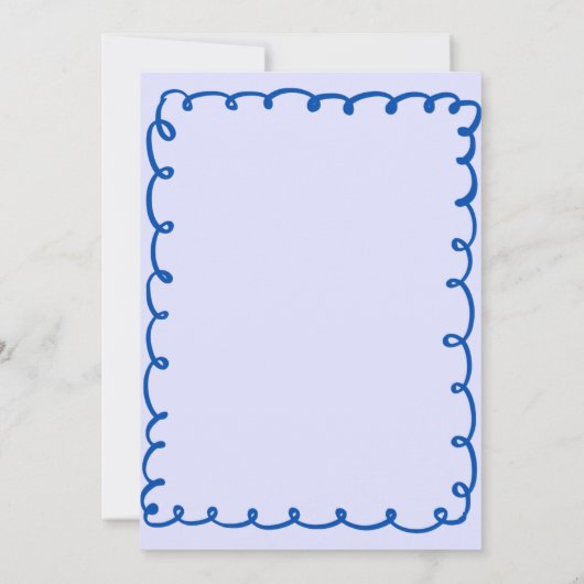 whimsical Brewing Coffee Hand Drawn Baby Shower 招待状 (裏面)