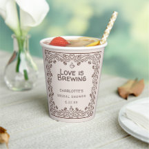 Whimsical Brown Love Is Brewing ブライダルシャワー