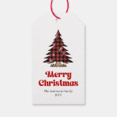Whimsical buffalo tree gift tag festive accent ギフトタグ (裏面)
