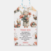 Whimsical Bugs& Insetcs Kids' Birthday Thank You ギフトタグ (正面)