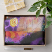 Whimsical Bumble Bee Purple Orange Decoupage 薄葉紙 (ギフト)