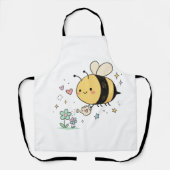 Whimsical Bumblebee Nature Lover エプロン (正面)