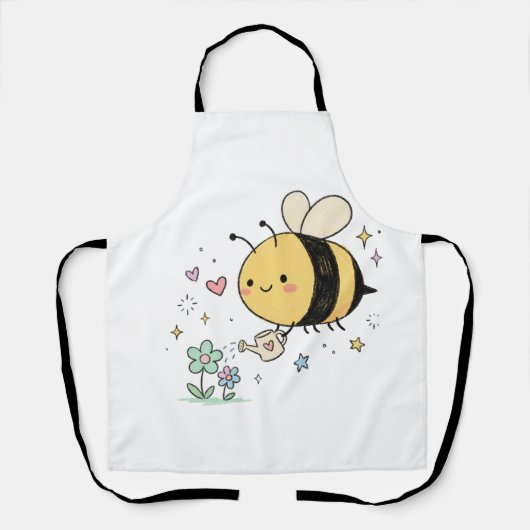  Whimsical Bumblebee Nature Lover  エプロン (正面)