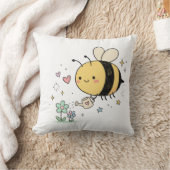  Whimsical Bumblebee Nature Lover  クッション (ブランケット)