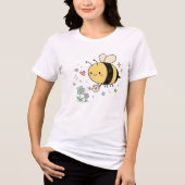 Whimsical Bumblebee Nature Lover  トライブレンドＴシャツ (正面)