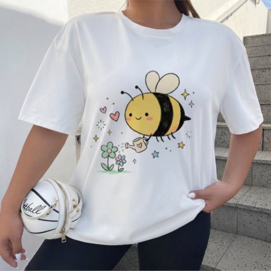  Whimsical Bumblebee Nature Lover  トライブレンドＴシャツ