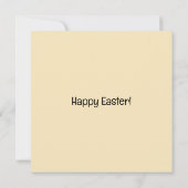 Whimsical Bunnies and Eggs Flowers Easter Greeting カード (裏面)