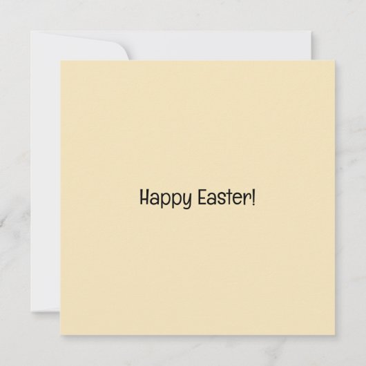 Whimsical Bunnies and Eggs Flowers Easter Greeting カード (裏面)