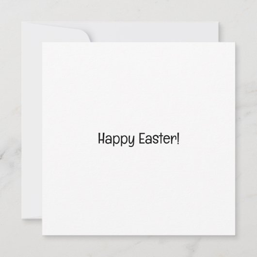 Whimsical Bunny and Basket of Eggs Easter Greeting カード (裏面)