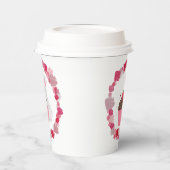 Whimsical Bunny, Bee & Strawberry Cupcake Birthday 紙コップ (左)