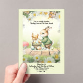 Whimsical Bunny Easter Acrylic Invitation アクリル招待状 (インサイチュ (ポータブル))