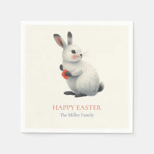 Whimsical Bunny Meadow Easter Brunch Cloth Nap スタンダードカクテルナプキン (正面)