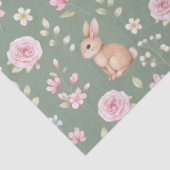 Whimsical Bunny Teapot Spring Floral Pattern 薄葉紙 (詳細)