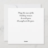 Whimsical Bunny with Christmas Tree in Forest Flat シーズンカード (裏面)