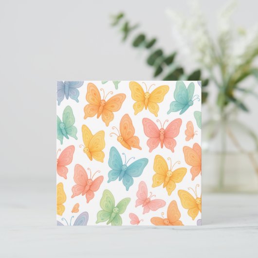 "Whimsical Butterflies" 案内状 (スタンド正面)