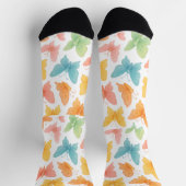 "Whimsical Butterflies" Crew Socks ソックス (上部)