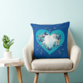 Whimsical Butterflies Heart Pillow クッション (椅子)