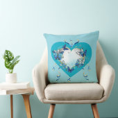 Whimsical Butterflies Heart Pillow クッション (椅子)