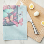 Whimsical Butterflies in a Jar キッチンタオル (四つ折り)