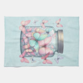 Whimsical Butterflies in a Jar キッチンタオル (横)