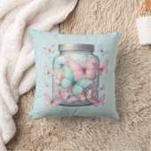 Whimsical Butterflies in a Jar クッション (ブランケット)