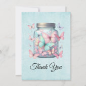 Whimsical Butterflies in a Jar サンキューカード (正面)