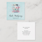 Whimsical Butterflies in a Jar スクエア名刺 (正面/裏面)