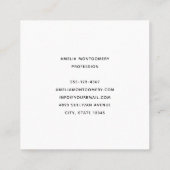 Whimsical Butterflies in a Jar スクエア名刺 (裏面)