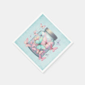 Whimsical Butterflies in a Jar スタンダードカクテルナプキン (角)