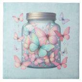  Whimsical Butterflies in a Jar タイル (正面)