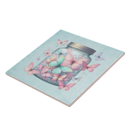  Whimsical Butterflies in a Jar タイル (側面)