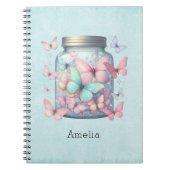 Whimsical Butterflies in a Jar ノートブック (正面)