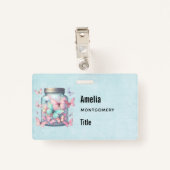 Whimsical Butterflies in a Jar バッジ (裏面クリップ)