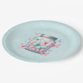 Whimsical Butterflies in a Jar ペーパープレート (アングル)