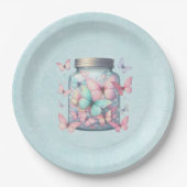 Whimsical Butterflies in a Jar ペーパープレート (正面)
