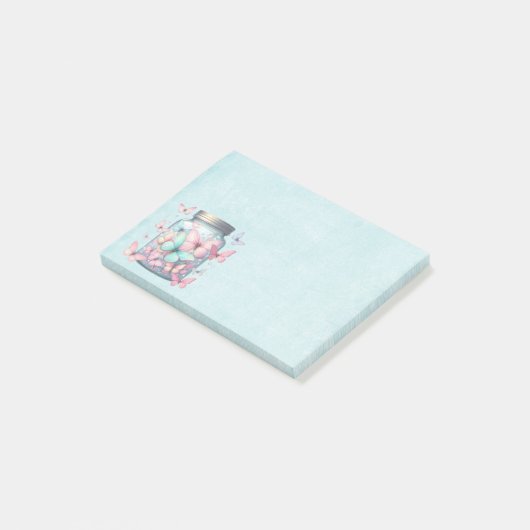 Whimsical Butterflies in a Jar ポストイット (アングル)