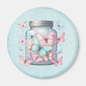 Whimsical Butterflies in a Jar マグネット (正面)