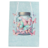 Whimsical Butterflies in a Jar ミディアムペーパーバッグ (裏面)