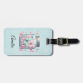 Whimsical Butterflies in a Jar ラゲッジタグ (正面横)