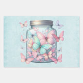 Whimsical Butterflies in a Jar ラッピングペーパーシート (正面2)