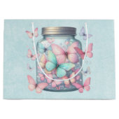 Whimsical Butterflies in a Jar ラージペーパーバッグ (正面)