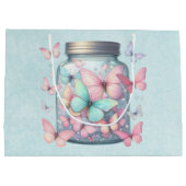 Whimsical Butterflies in a Jar ラージペーパーバッグ (裏面)