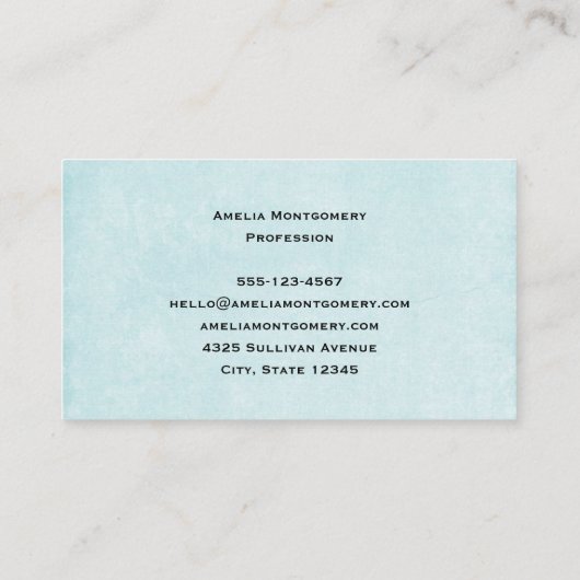 Whimsical Butterflies in a Jar 名刺 (裏面)