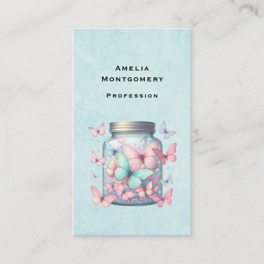 Whimsical Butterflies in a Jar 名刺 (正面)