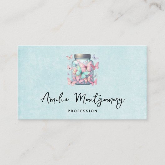 Whimsical Butterflies in a Jar 名刺 (正面)