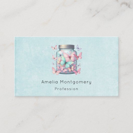 Whimsical Butterflies in a Jar 名刺 (正面)