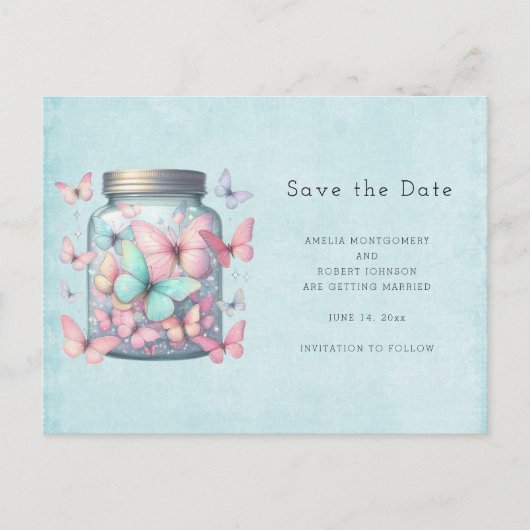 Whimsical Butterflies in a Jar 案内ポストカード (正面)