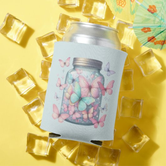 Whimsical Butterflies in a Jar 缶クーラー (インサイチュ 夏)