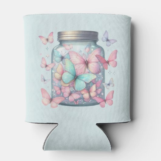 Whimsical Butterflies in a Jar 缶クーラー (裏面)